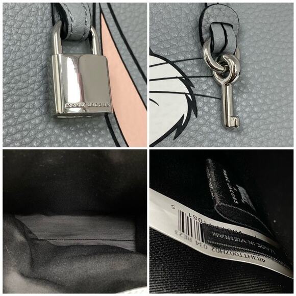 Marc Jacobs GRAY CALFSKIN LOONEY TUNES 2WAY BAG - Picture 7 of 8